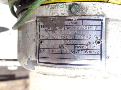 Oelde 10 elszívó sorjázóhoz, hegesztési füstelszívó, 0,55 kW, 540m³/h