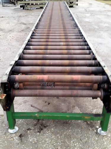 Hajtott görgősor 10m hossz raklapszállító görgőspálya több db /ct578
