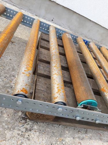 Görgőspálya 2450x860 mm görgősor interroll görgős raklap szállítópálya /ct782