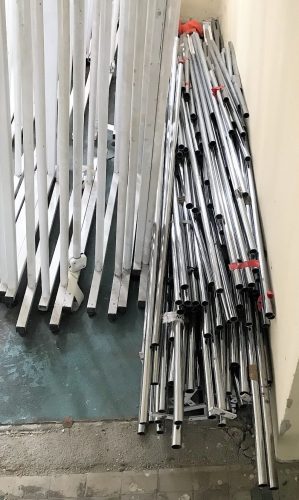 Ruházati akasztós polc, állvány polcrendszer 3.4m x 3m x 0.7m /ct839