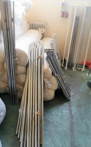 Ruházati akasztós polc, állvány polcrendszer 3.4m x 3m x 0.7m /ct839